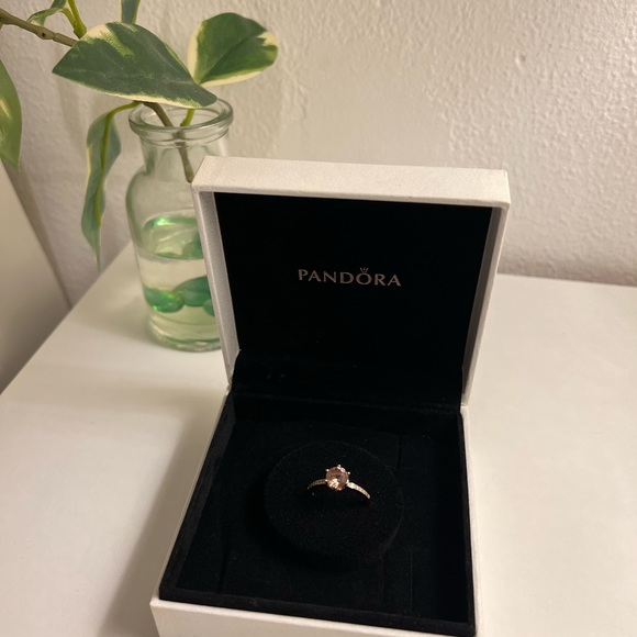 PANDORA 14K - PINK CROWN RING / PROMISE RING / ROSE GOLD - Picture 4 of 7